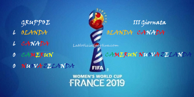 Terza e conclusiva giornata del Gruppo E del Mondiale femminile di Francia 2019.