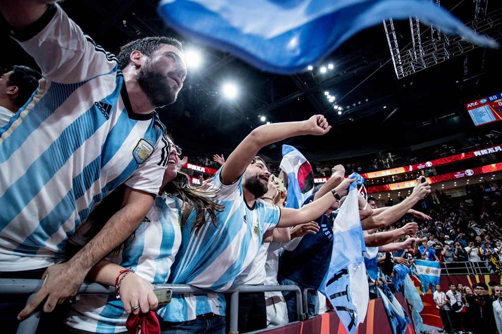 l'esultanza dei tifosi argentini a fine partita