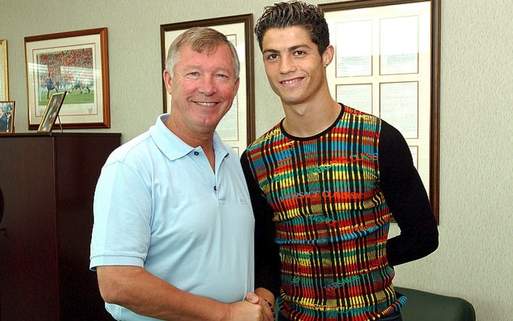 Ferguson con Cristiano Ronaldo 