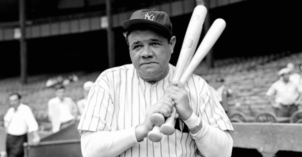 Babe Ruth con i New York Yankees.
