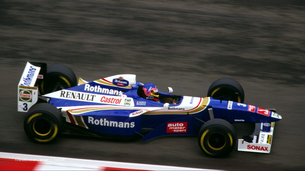 Jacques Villeneuve a bordo della Williams-Renault FW19.
