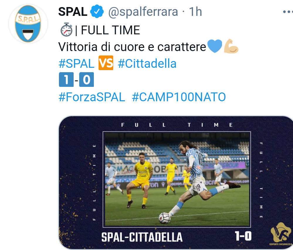 SPAL-Cittadella 1-0