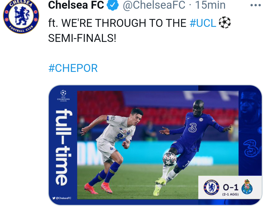 Chelsea-Porto 0-1