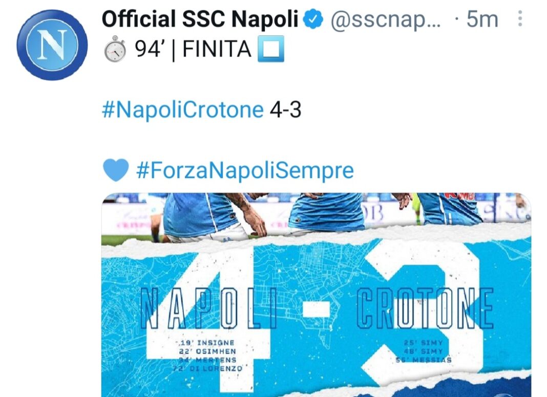 Napoli-Crotone 4-3