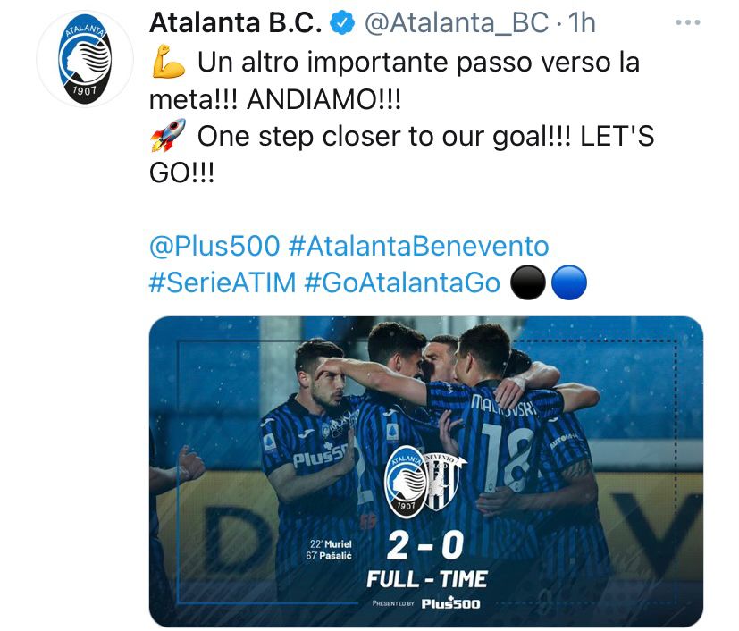 Atalanta-Benevento 2-0
