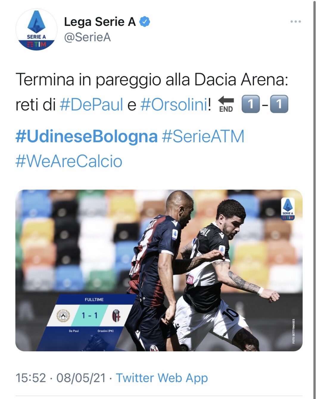 partita Udinese-Bologna