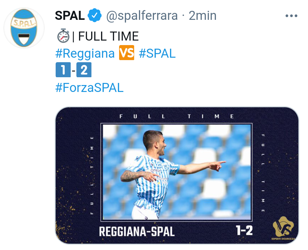 Reggiana-SPAL 1-2