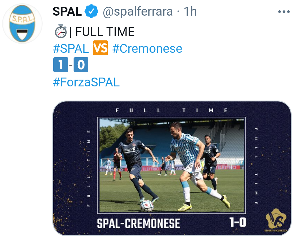 SPAL-Cremonese 1-0