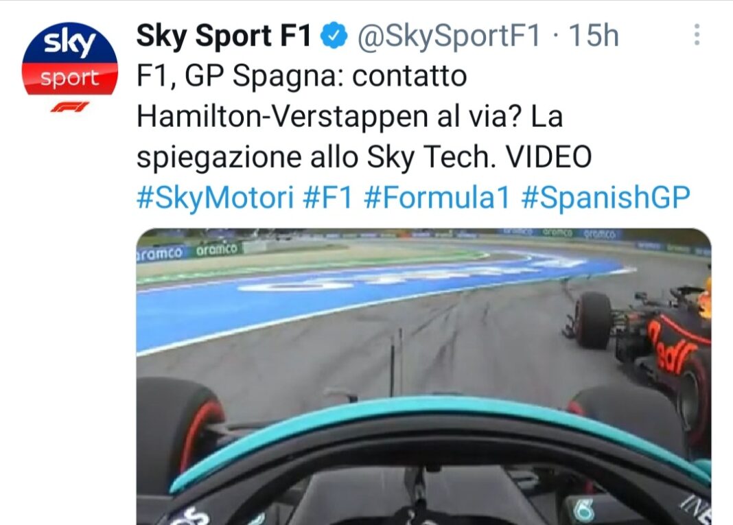 Gp Spagna sorpasso Verstappen