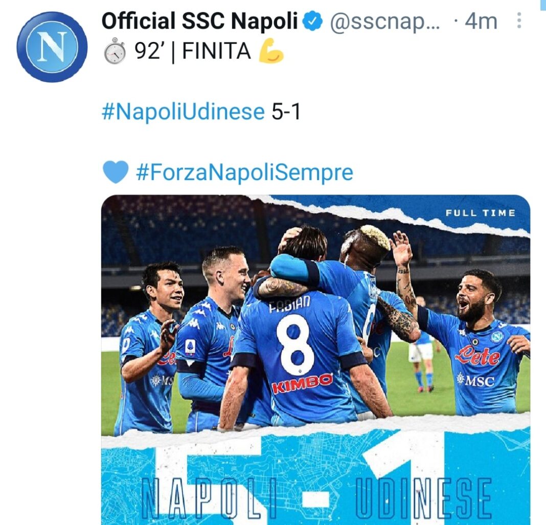 Napoli-Udinese 5-1