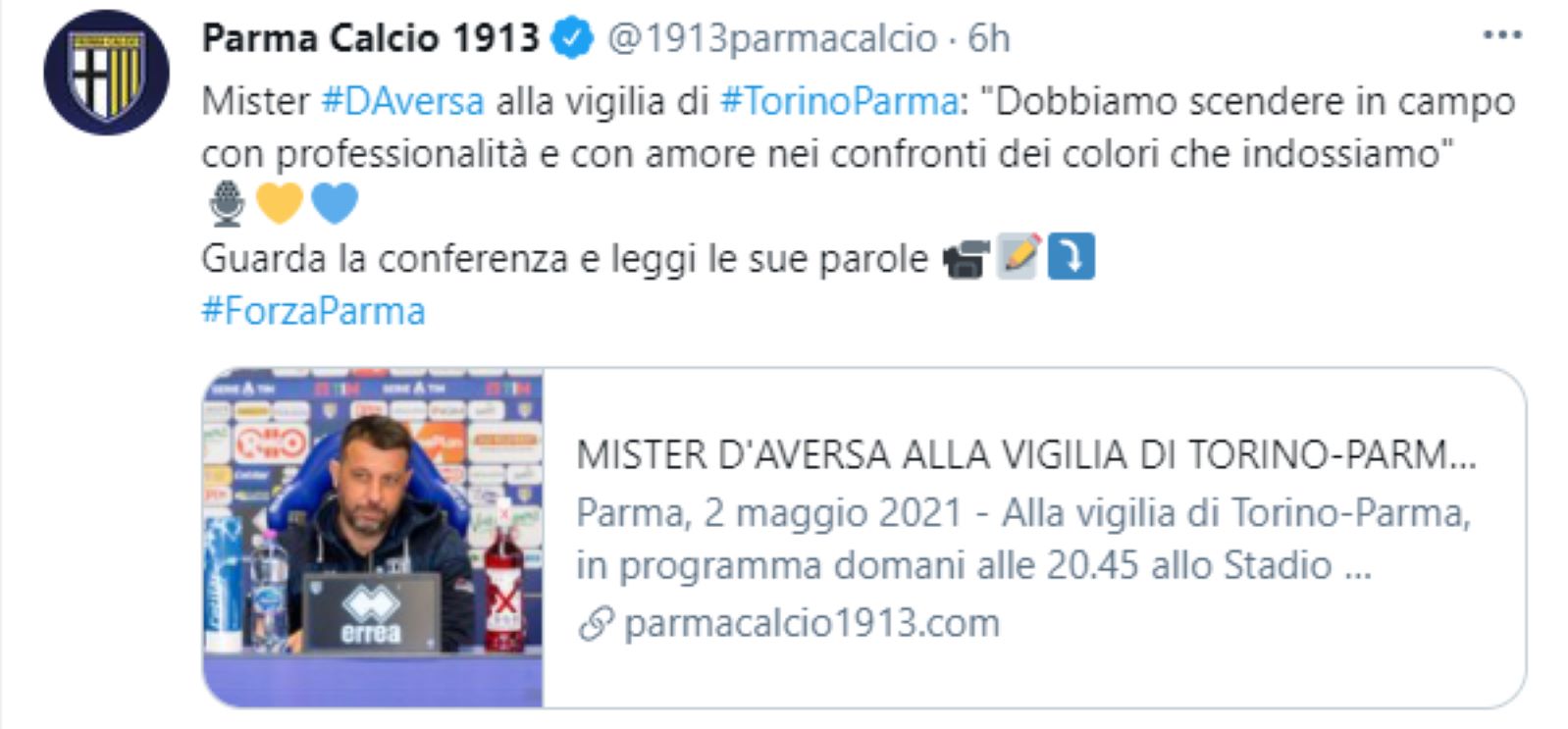 Le dichiarazioni alla vigilia di Torino-Parma dei due ...