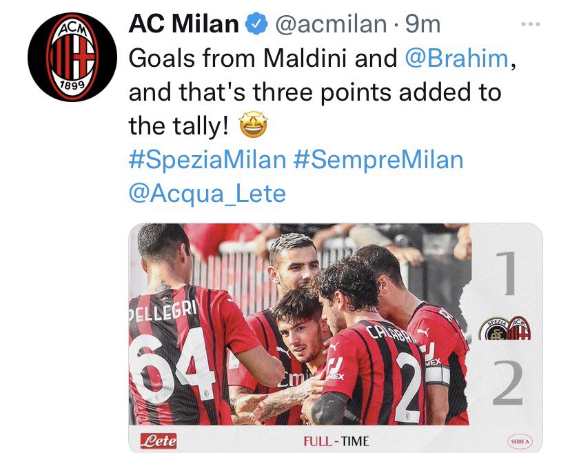 Spezia-Milan 1-2