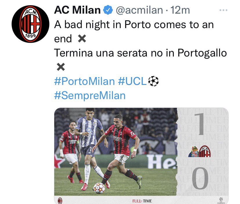 Porto-Milan 1-0