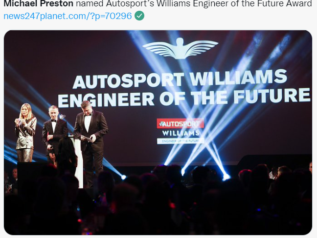 Michael Preston nominato ingegnere del futuro da Autosport