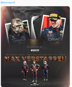 Verstappen Vince Il Premio Autosport International Racing Driver Of The ...