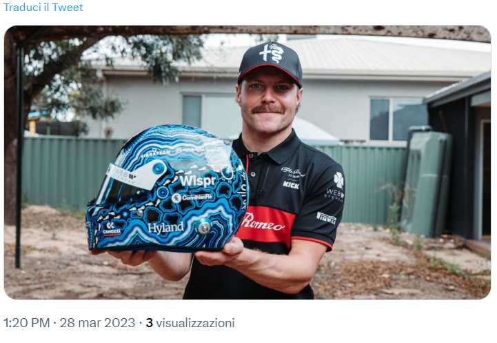 Bottas svela il design del casco aborigeno per il GP d’Australia