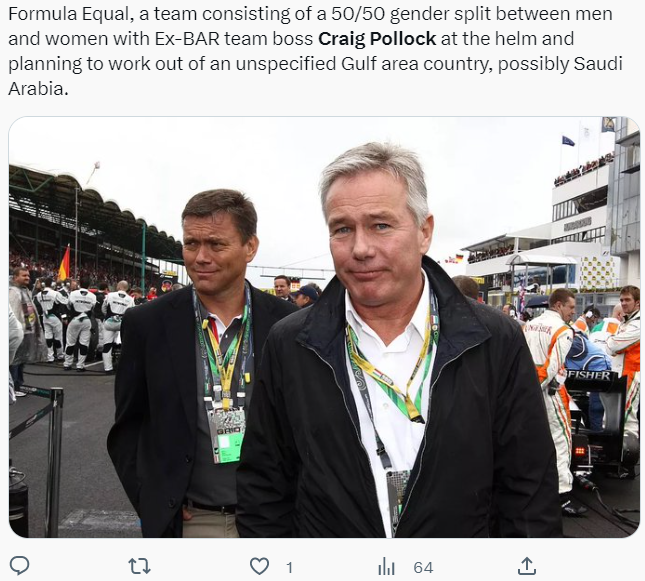 Pollock conferma di voler tornare in F1 con un nuovo team “paritario