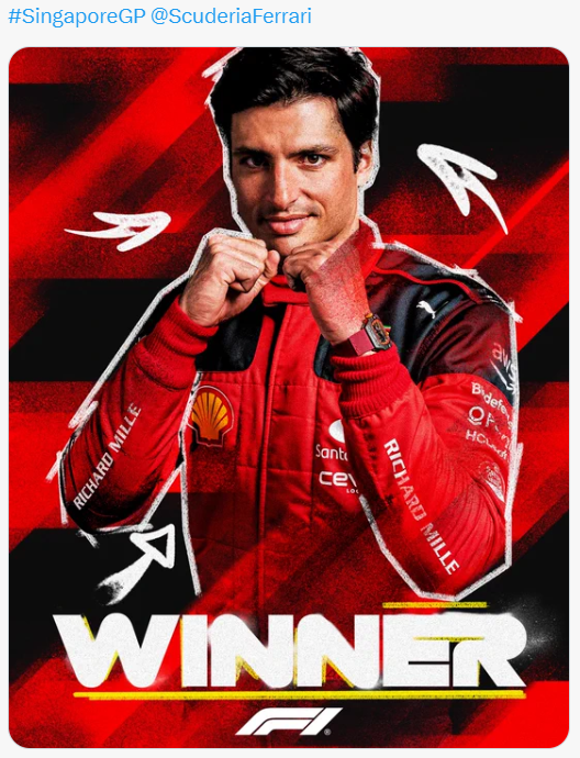 Sainz: I punti deboli della Ferrari non sono cambiati nonostante la vittoria di Singapore in F1